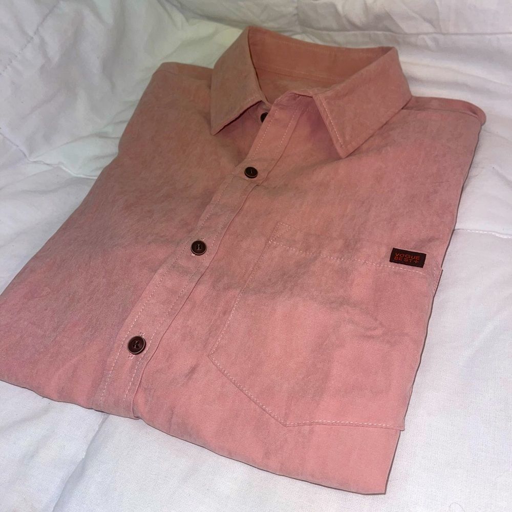 Retro Vogue Short Sleeve Button Up Mens Large